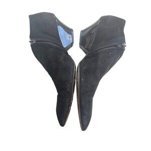 Donna Karan womens vintage suede ankle boot black size9